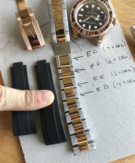 rolex oyster precision leather strap|Rolex oysterflex size chart.